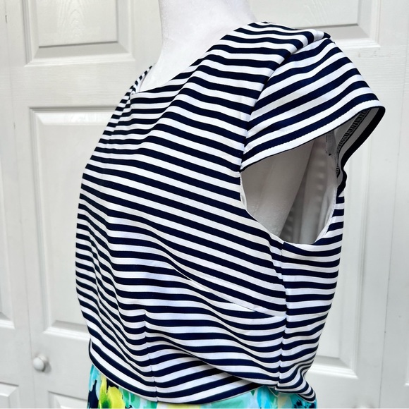 Madison Leigh Floral/Stripes Dress Size 14 - Picture 9 of 15